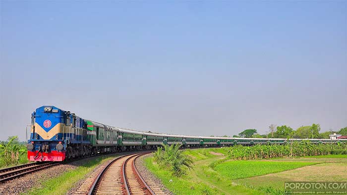 Rajshahi to Dhaka train Silkcity Express.