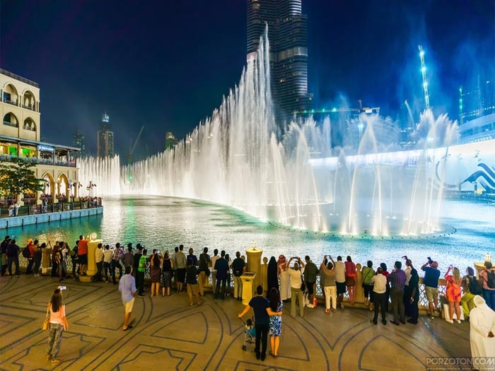 The Dubai Fountain—Top 10 Tourist Attractions in Dubai, UAE.